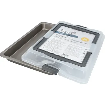 Plech na pečení BIRKMANN Basic Baking 42 x 28,5 cm grafit - kovová forma na dort s víkem