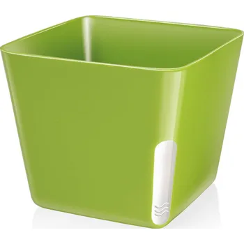 Obal na květináč TESCOMA Sense Square 11 cm zelený - samozavlažovací plastový květináč