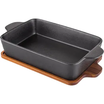 Dóza na potraviny Žáruvzdorná keramická nádoba na zapékání s podstavcem VALDINOX INITIO 32,5 x 19 cm