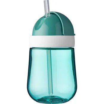 MEPAL Mio Deep Turquoise 300 ml modrý - plastový kelímek (hrnek) pro děti s brčkem