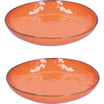 Talíř Hluboké jídelní talíře z kamene ROSE TULIPANI CONCERTO ARANCIONE 30 cm 2 ks.