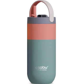 Láhev ASOBU Orbit 0,9 l - nerezová termo láhev na vodu s brčkem