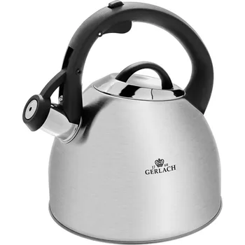 Konvice na čaj GERLACH Ambiente Mat 2,8 l - nerezový čajník s píšťalkou