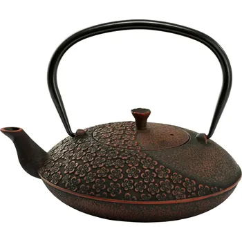 Konvice na čaj Litinová konvice s infuzérem FLOWER ČERVENÁ 1,1 l