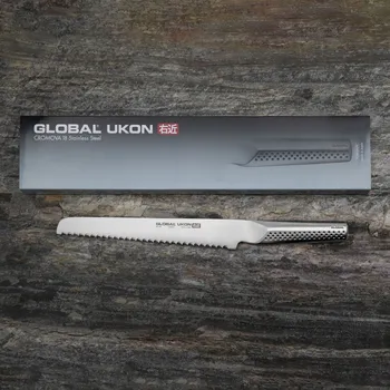 Kuchyňský nůž GLOBAL Ukon 22 cm - japonský nůž na chléb z nerezové oceli