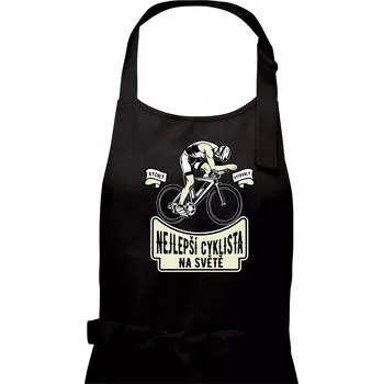 Kuchyňská zástěra Nejlepší cyklista na světě - Dámská zástěra na vaření - Univerzální velikost ( Černá )
