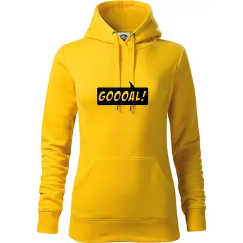 Dámská mikina Goooal - Mikina dámská Cape s kapucí - XS ( Žlutá )