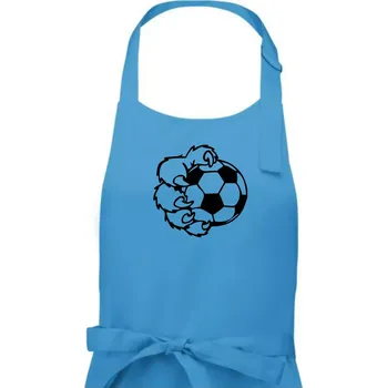 Kuchyňská zástěra Medvědí tlapa fotbal - Pánská zástěra na vaření - Univerzální velikost ( Světlý tyrkys )