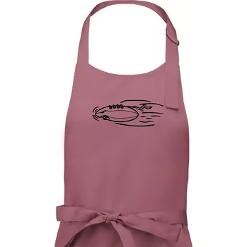 Kuchyňská zástěra Americký fotbal letící míč - Pánská zástěra na vaření - Univerzální velikost ( Starorůžová )