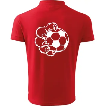 Pánská košile Medvědí tlapa fotbal - Polokošile pánská Pique Polo 203 - 4XL ( Červená )