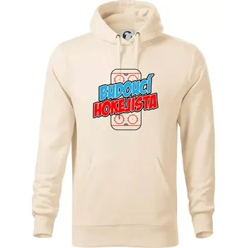 Pánská mikina Budoucí hokejista - Mikina pánská Cape s kapucí - S ( Mandlová )