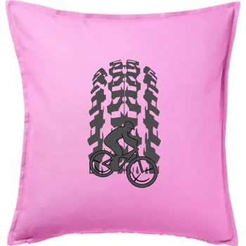 Polštář Pneumatika MTB - Polštář 50x50 - 50x50 - Pouze potah ( Růžová )