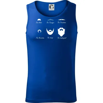 Types of men - Mustache - knírek - Tílko pánské Core - L ( Královská modrá )