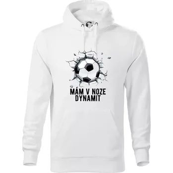 Pánská mikina Mám v noze dynamit - Mikina pánská Cape s kapucí - XL ( Bílá )