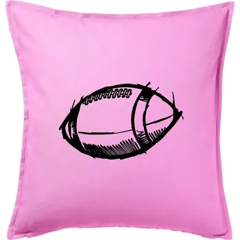 Polštář Americký fotbal míč skica - Polštář 50x50 - 50x50 - Pouze potah ( Růžová )