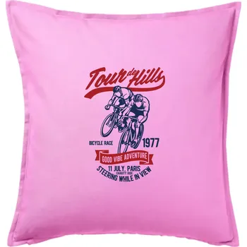 Polštář Tour De Hills - Polštář 50x50 - 50x50 - Pouze potah ( Růžová )