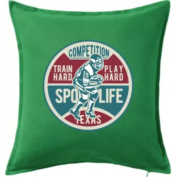 Polštář Football Competition - Polštář 50x50 - 50x50 - Pouze potah ( Středně zelená )