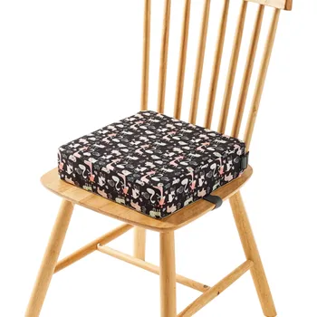 Nastavitelný dětský podsedák 32x32x8 cm Sedací podložka s bezpečnostními polštáři Vzor zvířátka Zvýšovací polštář na židli z polyesteru