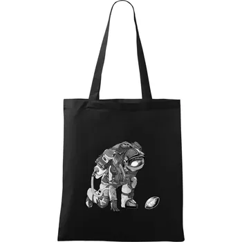 Nákupní taška Americký fotbal astronaut - Taška bavlněná - 42 x 38 cm ( Černá )