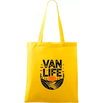 Van life a Západ slunce - Taška bavlněná - 42 x 38 cm ( Žlutá )
