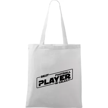 Best football player in galaxy - Taška bavlněná - 42 x 38 cm ( Bílá )