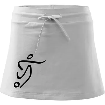 Dámská sukně Fotbalista silueta - Sportovní sukně - two in one - M ( Bílá )