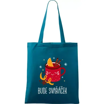 Nákupní taška Bude svařáček - plecháček - Taška bavlněná - 42 x 38 cm ( Petrolejová )