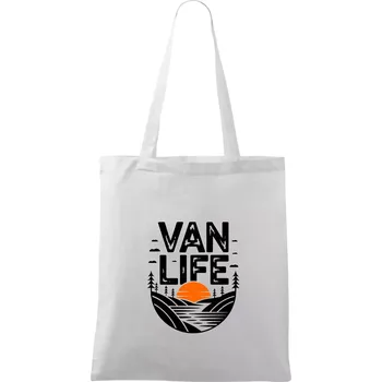 Van life a Západ slunce - Taška bavlněná - 42 x 38 cm ( Bílá )