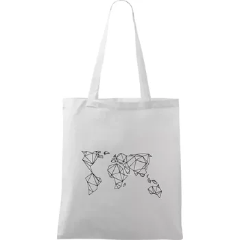 Geometrie - svět - Taška bavlněná - 42 x 38 cm ( Bílá )