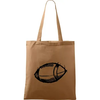 Nákupní taška Americký fotbal míč skica - Taška bavlněná - 42 x 38 cm ( Cappuccino )
