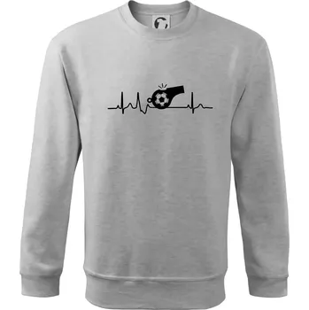 EKG fotbal rozhodčí a píšťalka - Mikina Essential dětská - 158 cm/12 let ( Světlešedý Melír )