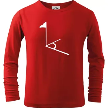 Rohový praporek - Triko dětské Long Sleeve - 122 cm/6 let ( Červená )
