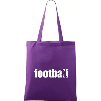 Football nápis - Taška bavlněná - 42 x 38 cm ( Fialová )