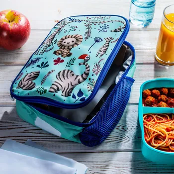 Outdoorové zavazadlo ION8 Zebra Fan 26,5 x 19,5 cm - termoizolační obědová taška pro děti