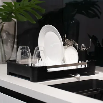 Organizace kuchyně VIALLI DESIGN Soho 46 x 34,5 cm černý - plastový stojan na sušení nádobí