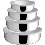 kuchyňské mísy z nerezové oceli s víkem STEEL BOWL SET 4 ks