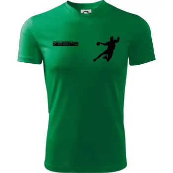 Chlapecké tričko Handball sport - Dětské triko sportovní (dresovina) - 122 cm/6 let ( Středně zelená )