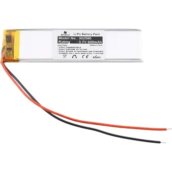 Li-Pol baterie 600mAh, 3.7V, 302580