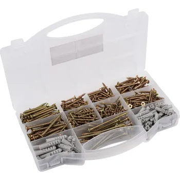 Vrut Sada spojovacího materiálu CONNEX Sada univerzálních vrutů a hmoždinek, 580 kusů