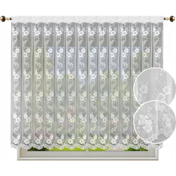 Záclona HOTOVÁ ZÁCLONA 180x400 ZÁCLONA ZÁCLONA BÍLÁ JEDNODUCHÁ