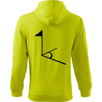 Pánská móda Rohový praporek - Mikina s kapucí na zip trendy zipper - 2XL ( Limetková )
