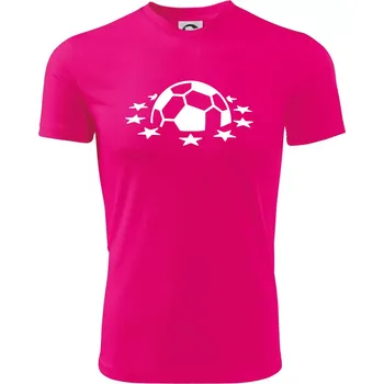 Liga mistrů míč - Dětské triko sportovní (dresovina) - 158 cm/12 let ( Neon Pink )