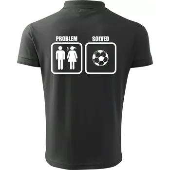 Pánská košile Problém fotbal - Polokošile pánská Pique Polo 203 - 5XL ( Tmavá břidlice (šedá se zeleným nádechem) )
