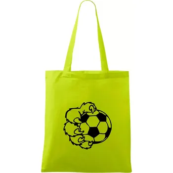 Medvědí tlapa fotbal - Taška bavlněná - 42 x 38 cm ( Limetková )