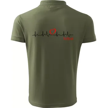 Pánská košile Moje srdce bije pro fotbal - Polokošile pánská Pique Polo 203 - 4XL ( Khaki )