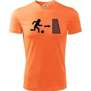 Únik fotbal - Dětské triko sportovní (dresovina) - 158 cm/12 let ( Neon mandarine )