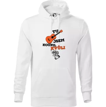 Pánská mikina Když koupíš kytaru - Mikina pánská Cape s kapucí - 2XL ( Bílá )