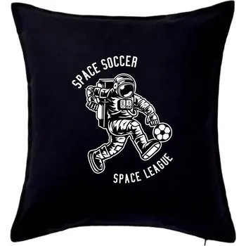 Polštář Vesmírný fotbalista - Polštář 50x50 - 50x50 - Pouze potah ( Černá )