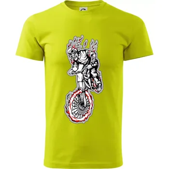 Kostra downhill - Klasické pánské triko vyšší gramáže - S ( Limetková )