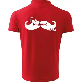 Pánská košile Free Mustache rides - Polokošile pánská Pique Polo 203 - M ( Červená )